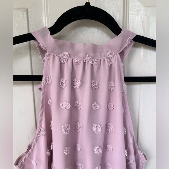 Purple Halter Mini Sundress for Wedding Guest - Picture 3 of 9